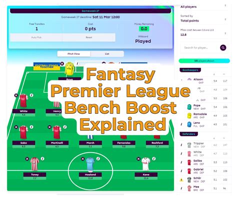 pl fantasy bench boost|premier league free hit chip.